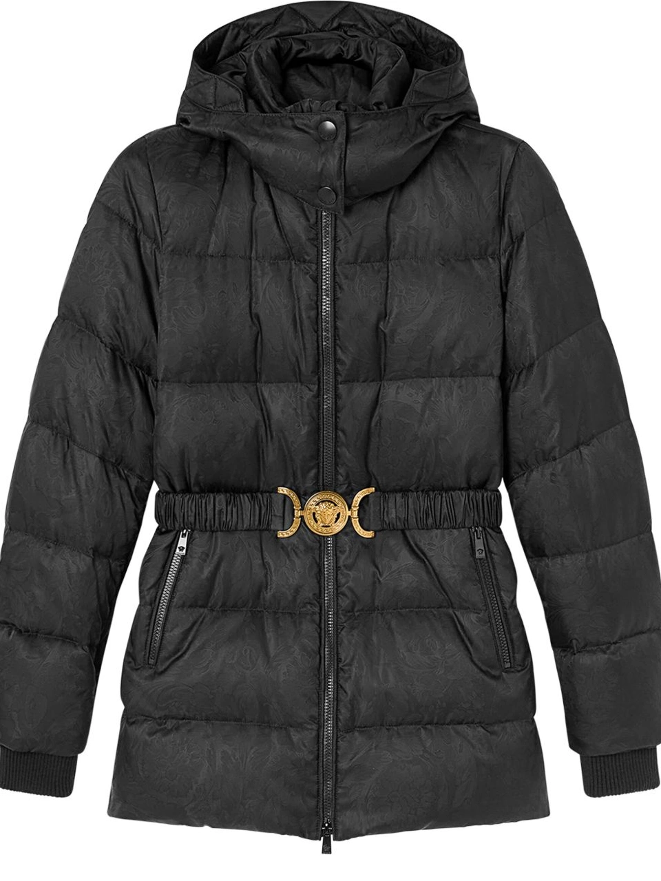 Cheap jacket Women Barocco-print Versace belted puffer 0720